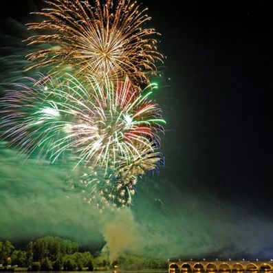 feux d'artifice verts